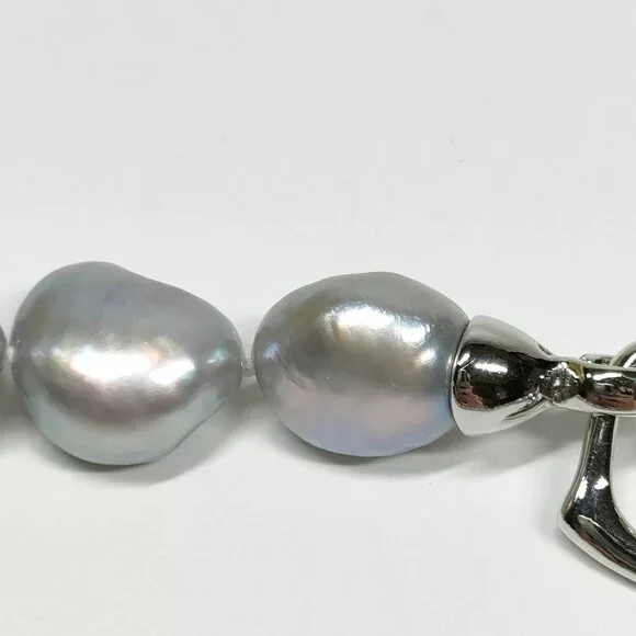 Jewelry Necklace Pearl Silver Grays 438648 - Picture 7 of 9